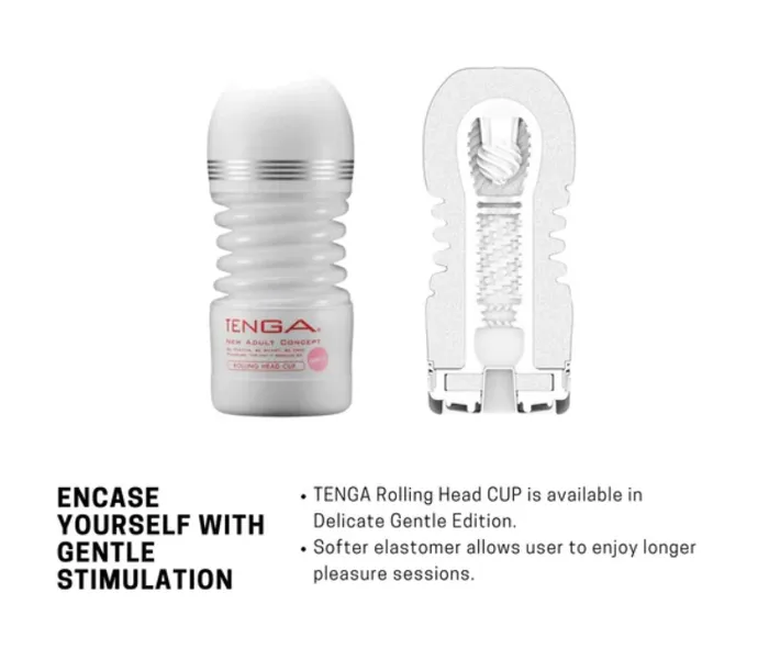 Male Sex Toys Tenga Rolling Head Cup Masturbator Gentle Tenga