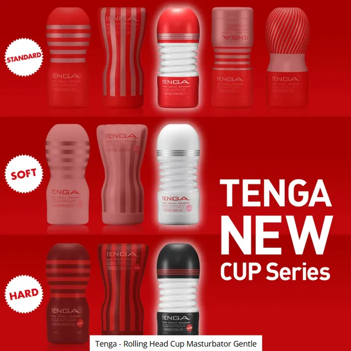 Male Sex Toys Tenga Rolling Head Cup Masturbator Gentle Tenga
