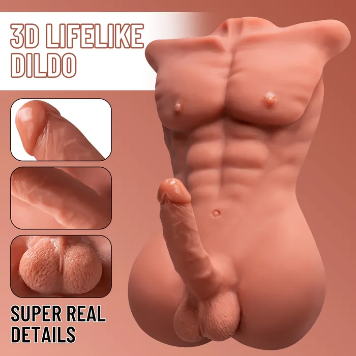 nastnova Male Sex Toys Oscar 1675lb Sexy Male Torso Sex Doll with Dildo