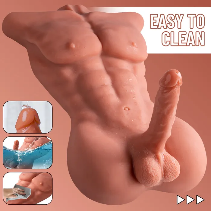 nastnova Male Sex Toys Oscar 1675lb Sexy Male Torso Sex Doll with Dildo