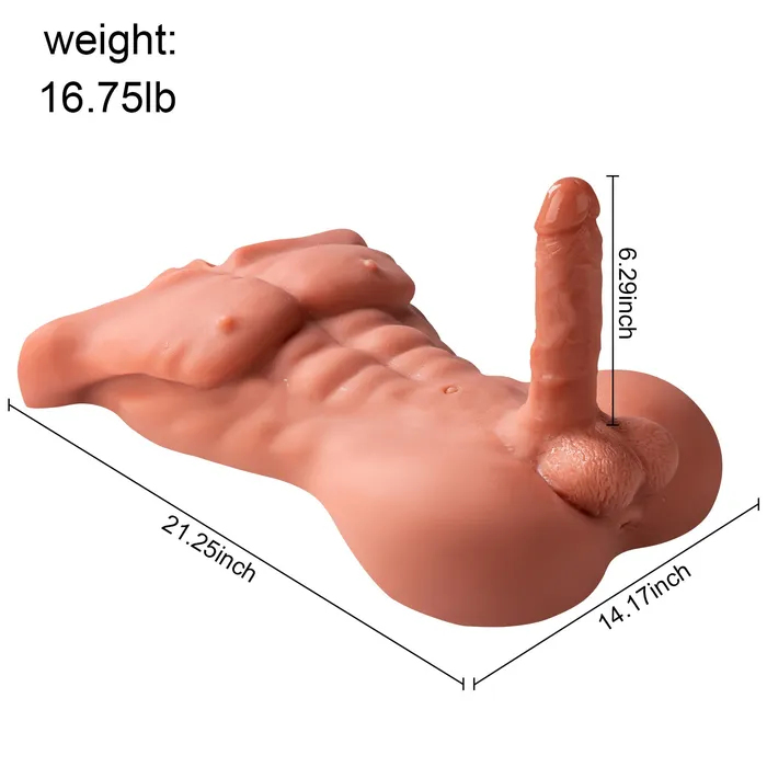 nastnova Male Sex Toys Oscar 1675lb Sexy Male Torso Sex Doll with Dildo