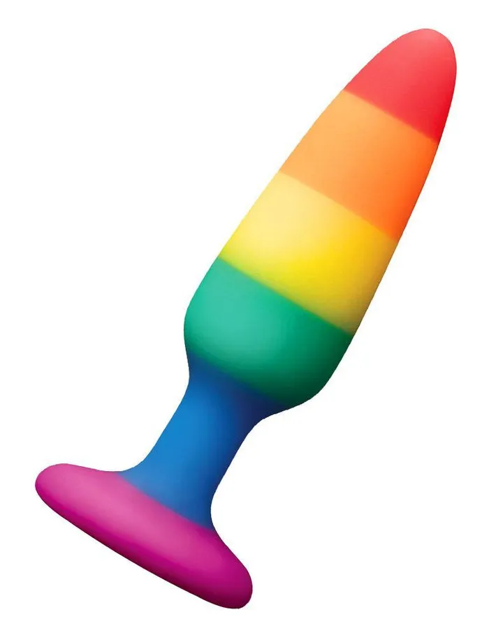 NS Novelties Male Sex Toys Colours Pride Pleasure Silicone Anal Plug Rainbow NS Novelties Male Sex Toys Colours Pride Pleasure Silicone Anal Plug Rainbow