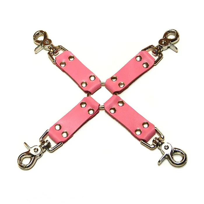The Stockroom Vibrators Pink Leather Hog Tie