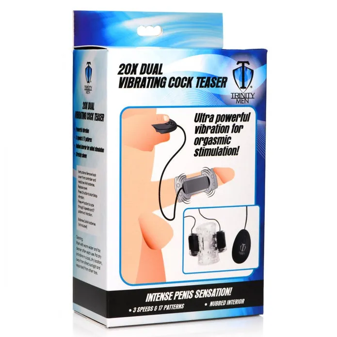 Trinity Men 20X Dual Vibrating Cock Teaser XR Brands Female Sex Toys
