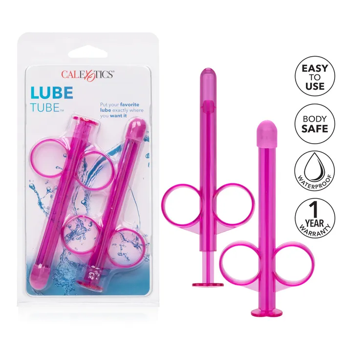 Vibrators Lube Tube Applicator 2 Pack Purple CalExotics