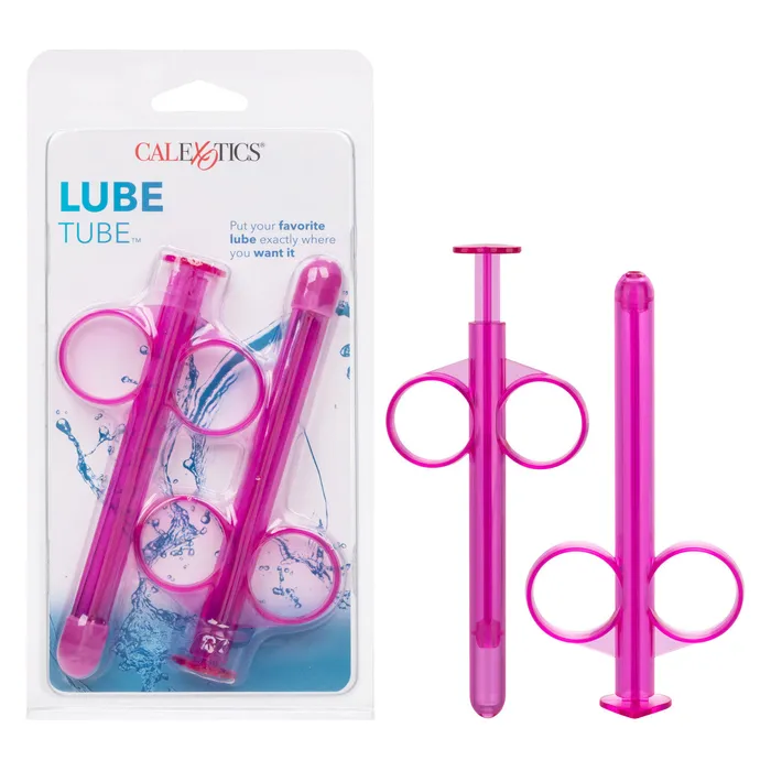Vibrators Lube Tube Applicator 2 Pack Purple CalExotics