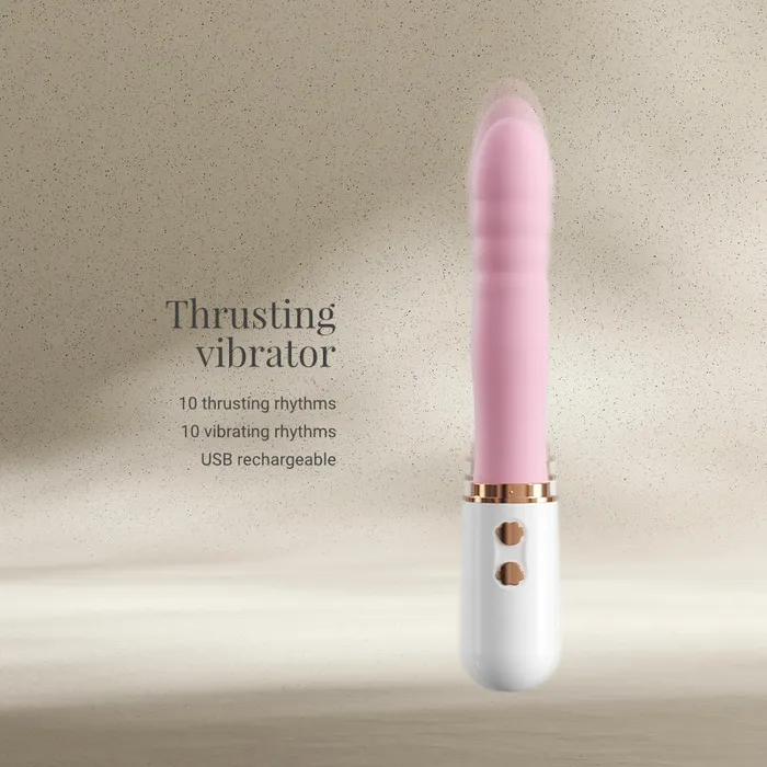 Vibrators Pink Purr Thruster Powerful Thrusting Vibrator FRISKY BUSINESS SG