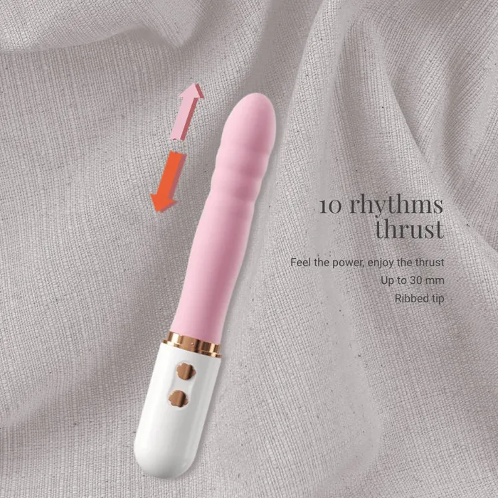 Vibrators Pink Purr Thruster Powerful Thrusting Vibrator FRISKY BUSINESS SG
