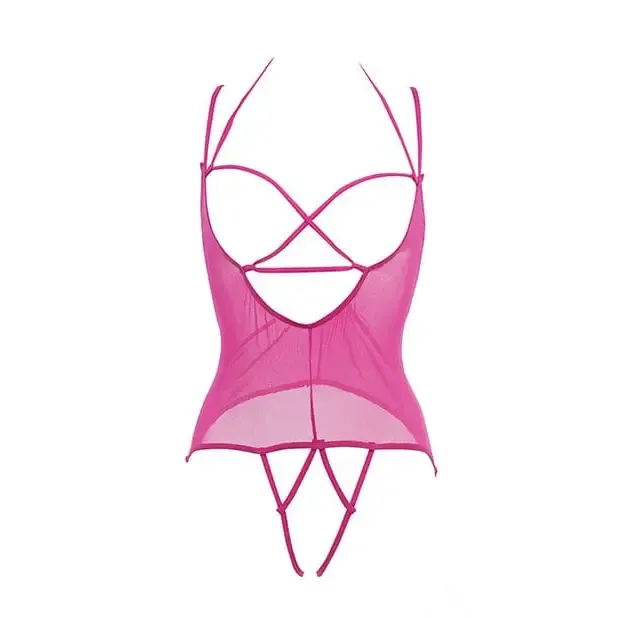 Allure Angelina Sheer Mesh Under Bust Teddy Allure Lingerie Hosiery