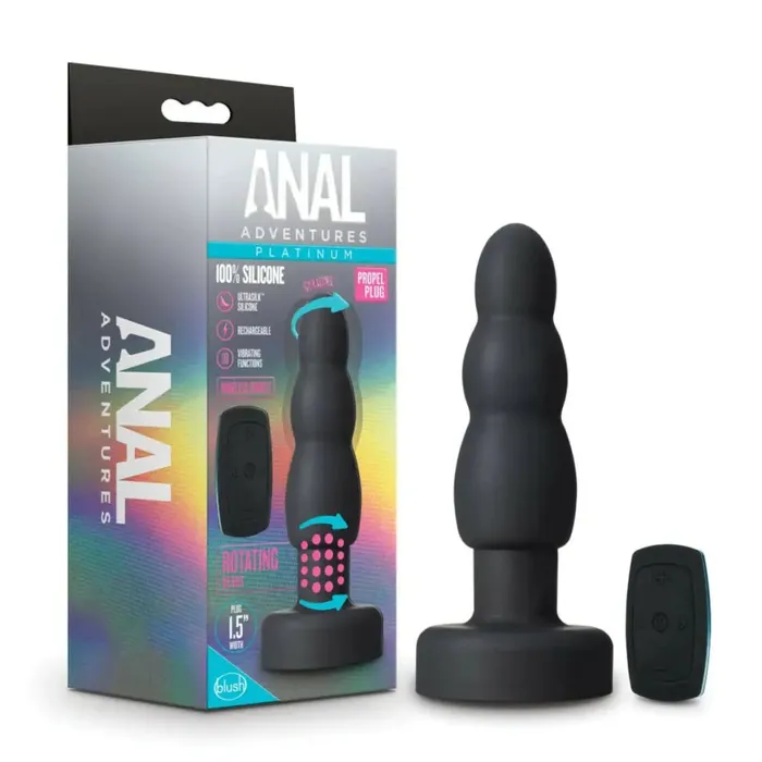 Anal Blush Blush Anal Adventures Platinum Propel Plug Black