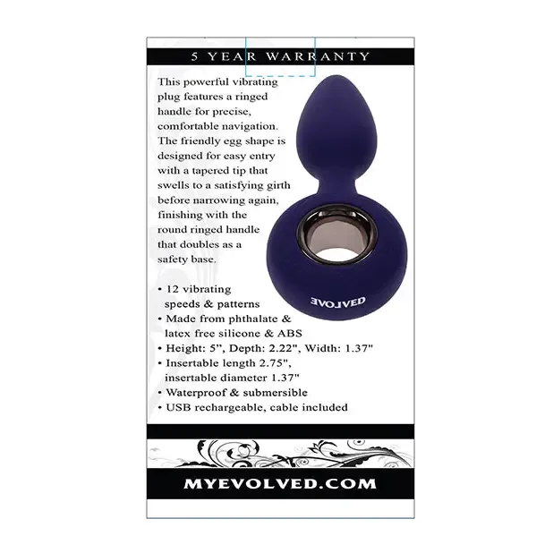 Anal Evolved Novelties INC Evolved My Precious Vibrating Plug Anal Evolved Novelties INC Evolved My Precious Vibrating Plug