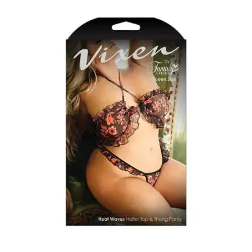 Anal Fantasy Lingerie Vixen Heat Waves Floral Print Ruffled Bralette Panty Black Queen Fantasy Lingerie Anal Fantasy Lingerie Vixen Heat Waves Floral Print Ruffled Bralette Panty Black Queen Fantasy Lingerie