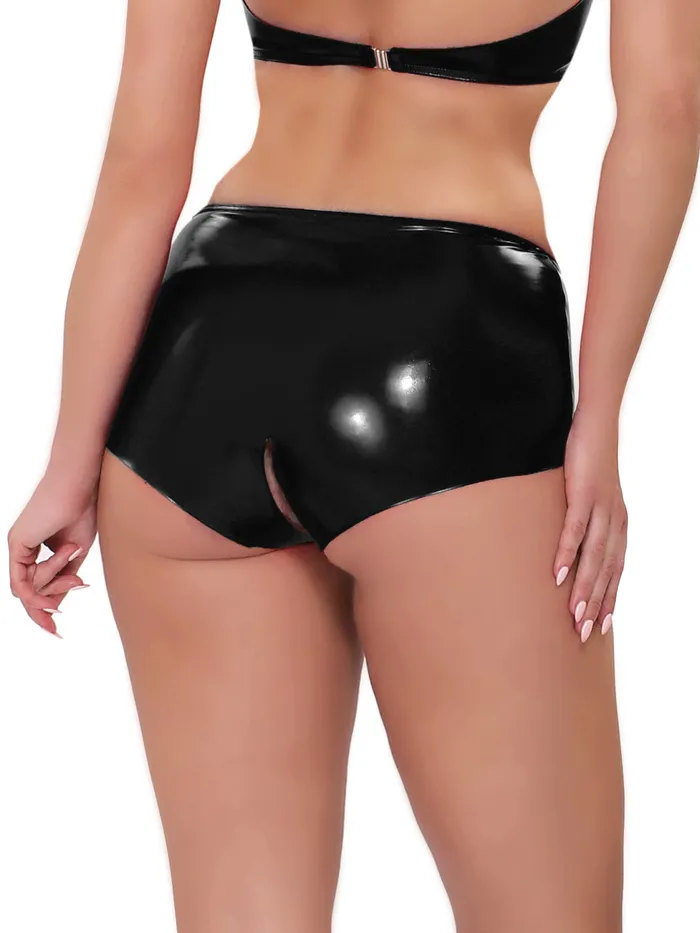 Anal HonourSkintwocom Black Datex Open Crotch Shorts