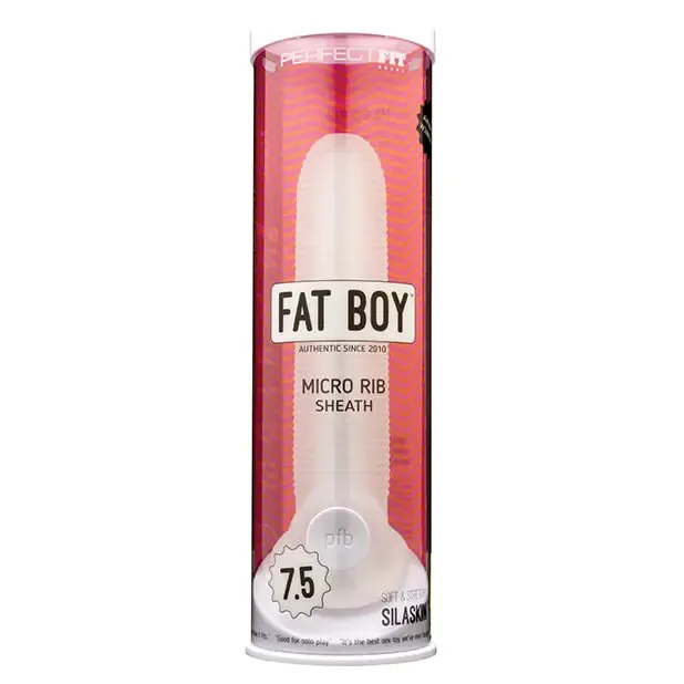 Anal Perfect Fit Brand Perfect Fit Fat Boy Micro Ribbed Sheath Clear Anal Perfect Fit Brand Perfect Fit Fat Boy Micro Ribbed Sheath Clear