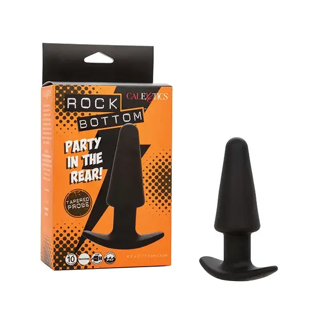 Anal Rock Bottom Tapered Anal Probe Black California Exotic Novelties
