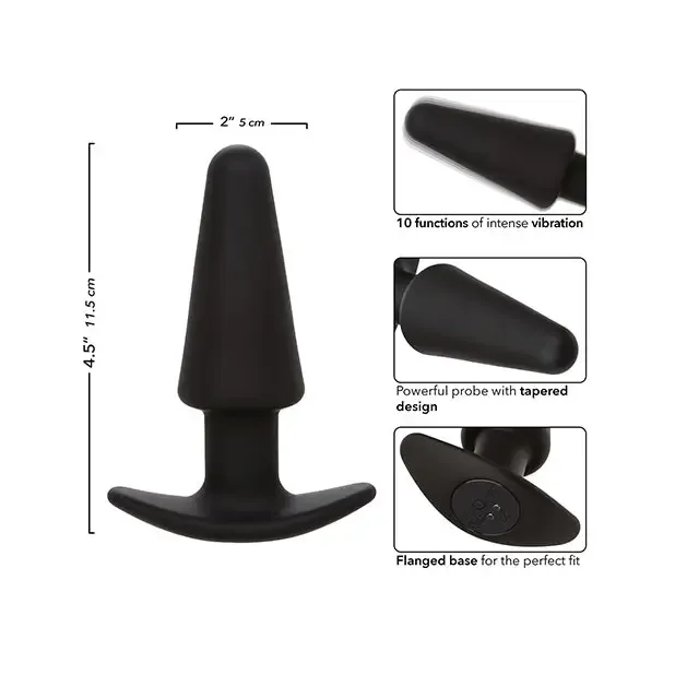 Anal Rock Bottom Tapered Anal Probe Black California Exotic Novelties