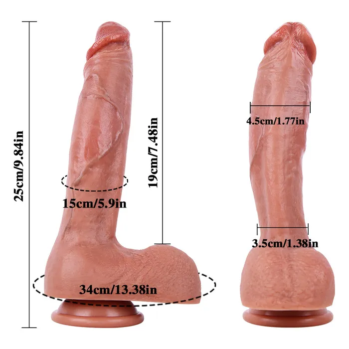 B133 Large Ultra Realistic Curved DualDensity Silicone Suction Cup Dildo with Raised Veins 98 Inch Modi Female Sex Toys