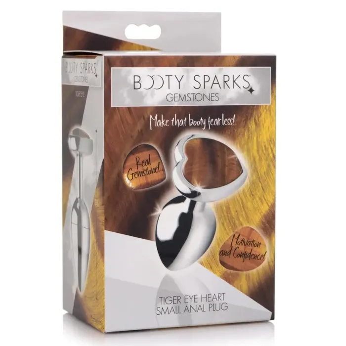 Booty Sparks Anal Booty Sparks Authentic Tigers Eye Gemstone Heart Anal Plug