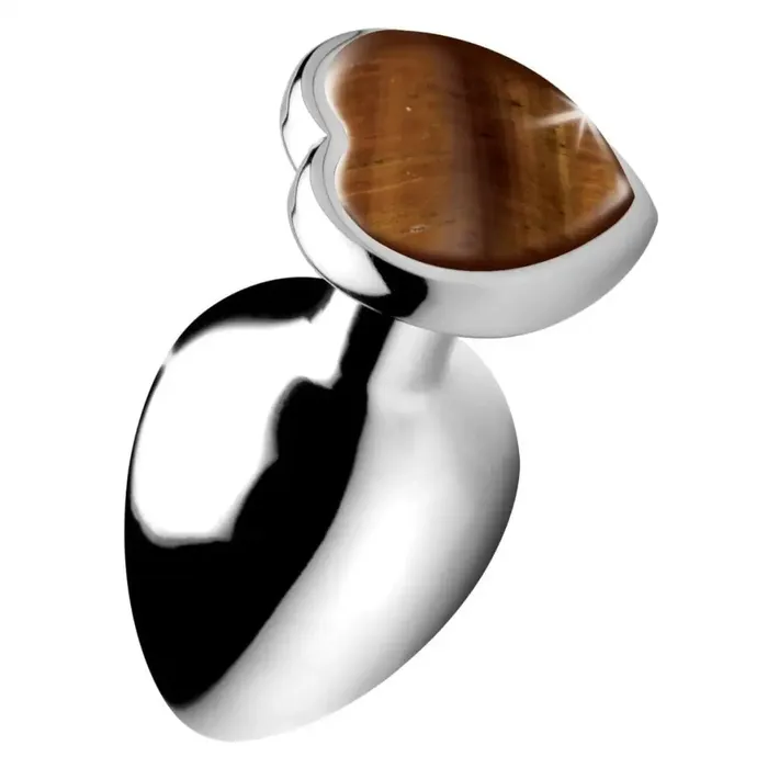 Booty Sparks Anal Booty Sparks Authentic Tigers Eye Gemstone Heart Anal Plug