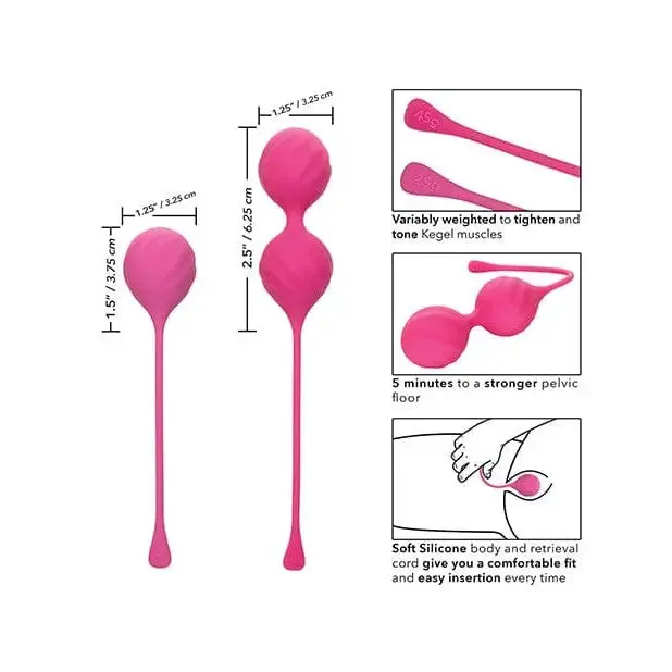 CalExotics Anal Kegel Training 2 Pc Set Pink CalExotics Anal Kegel Training 2 Pc Set Pink