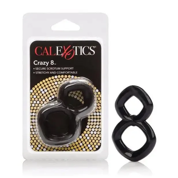 CalExotics Couples Crazy 8 Enhancer Double Cock Ring Black