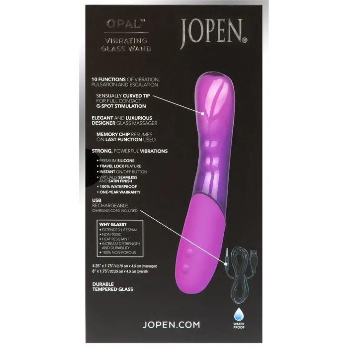 CalExotics Female Sex Toys CalExotics Opal by Jopen Vibrating Glass Wand