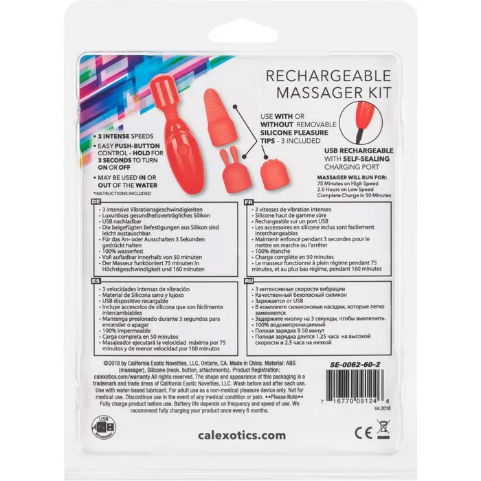 CalExotics Vibrators CalExotics Rechargeable Vibrator Kit Pink