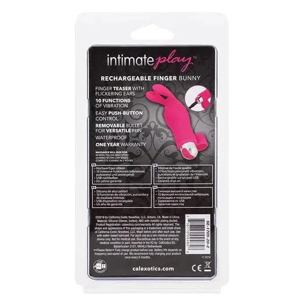 CalExotics Vibrators Intimate Play Rechargeable Finger Bunny Pink