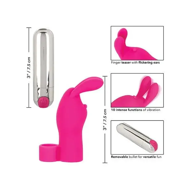 CalExotics Vibrators Intimate Play Rechargeable Finger Bunny Pink