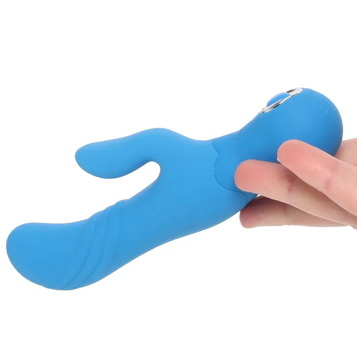 CalExotics Vibrators Posh Silicone Thumper G Vibe in Blue