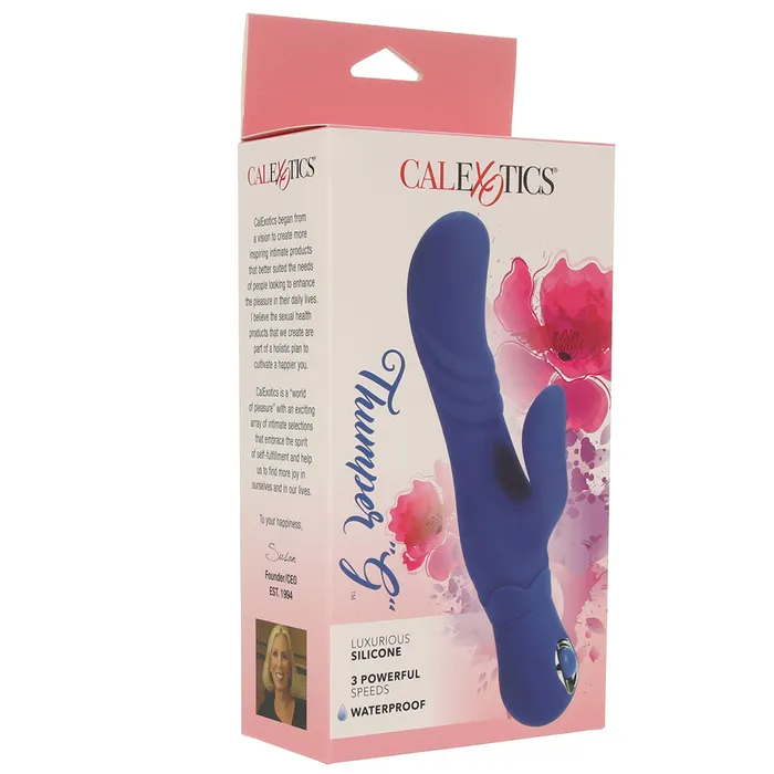 CalExotics Vibrators Posh Silicone Thumper G Vibe in Blue