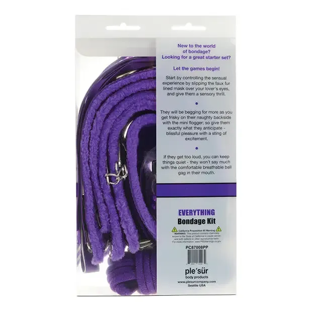 Couples Plesur 12Piece Everything Bondage Kit Black Plesur Couples Plesur 12Piece Everything Bondage Kit Black Plesur