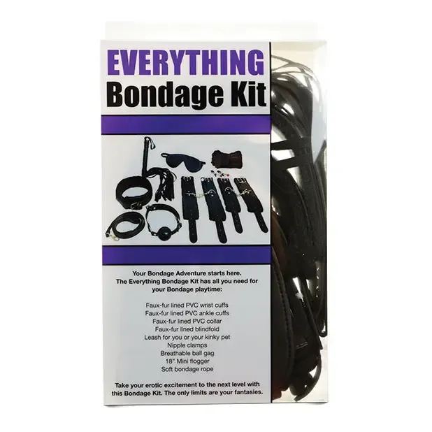 Couples Plesur 12Piece Everything Bondage Kit Black Plesur Couples Plesur 12Piece Everything Bondage Kit Black Plesur