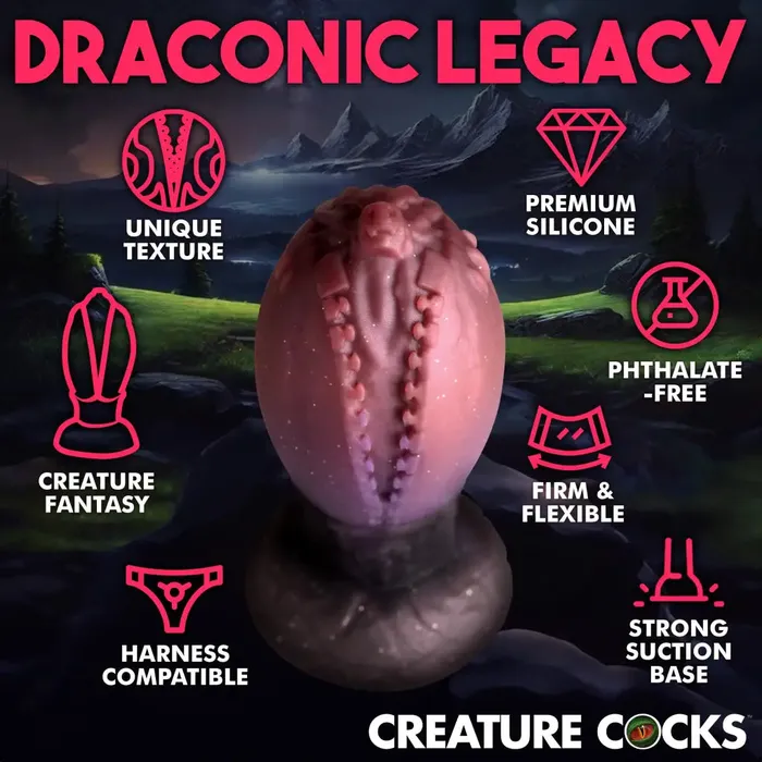 Creature Cocks Dragon Hatch Silicone Egg Creature Cocks Female Sex Toys