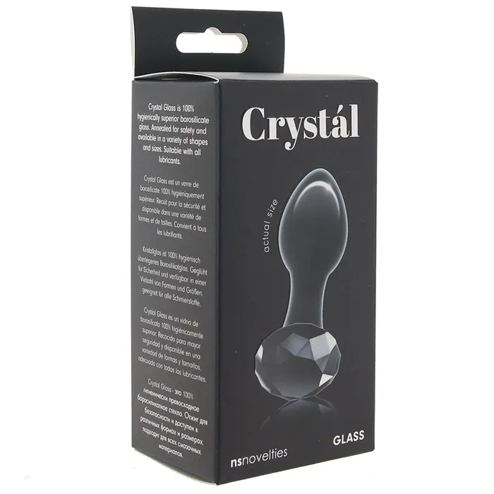 Crystal Glass Gem Plug in Black ns novelties Anal