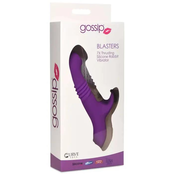 Curve Toys Female Sex Toys Blaster 7x Thrusting Silicone Rabbit Vibrator