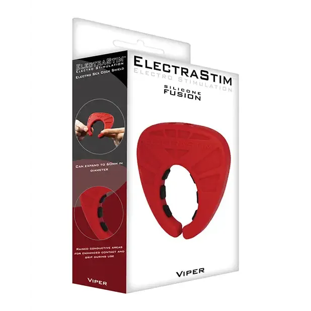Dildos ElectraStim Electrastim Silicone Fusion Viper Cock Shield