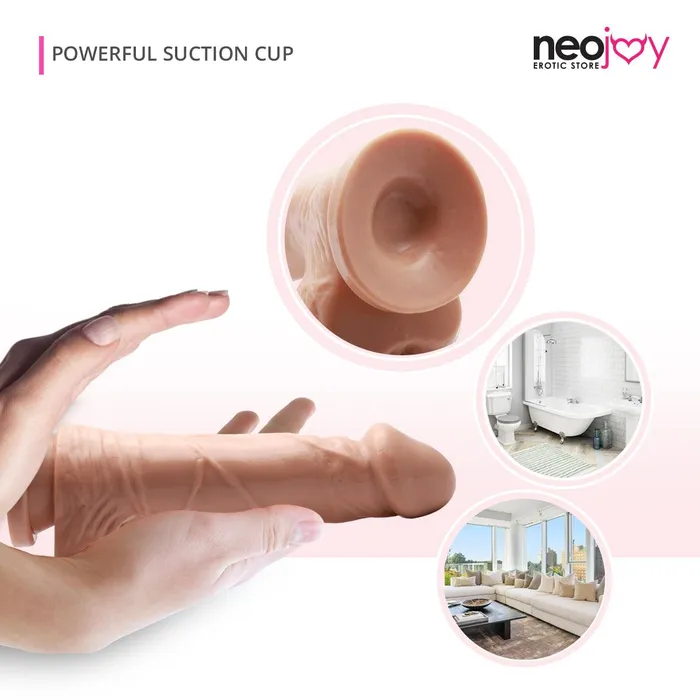Dildos Neojoy Realistic Carved Dildo TPE Flesh With Suction Cup Light Brown 20cm 79 inch Neojoy