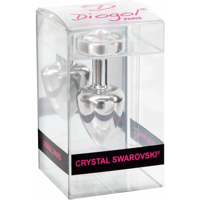 Diogol Male Sex Toys Diogol Anni Silver Round Butt Plug with Swarovski Elements T1 Size Diogol Male Sex Toys Diogol Anni Silver Round Butt Plug with Swarovski Elements T1 Size
