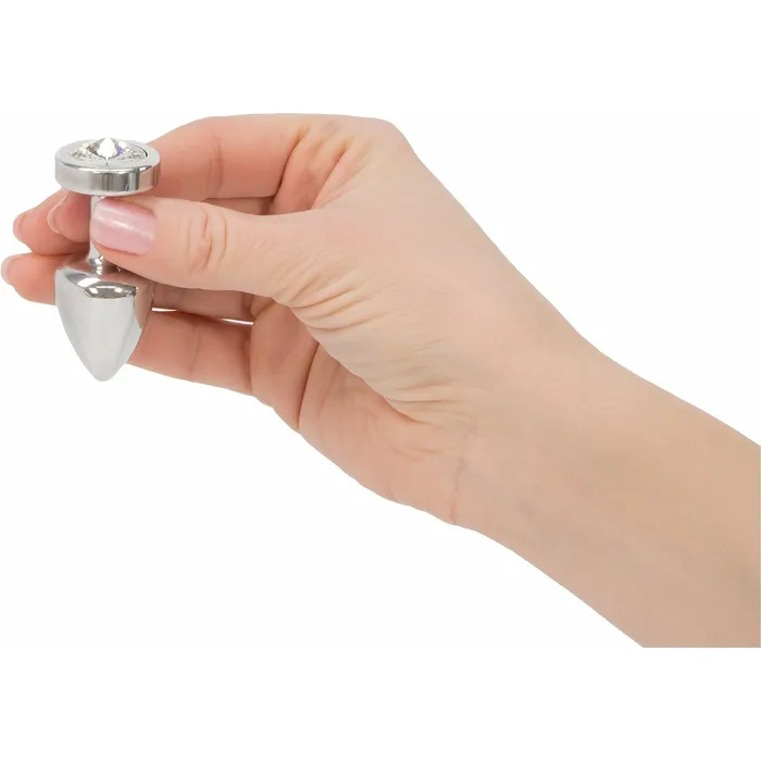 Diogol Male Sex Toys Diogol Anni Silver Round Butt Plug with Swarovski Elements T1 Size