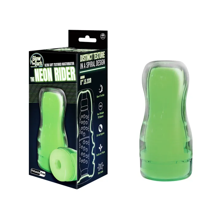 Excellent Power Male Sex Toys Excellent Power The Neon Rider GID Ultra Soft Textured Masturbator Excellent Power Male Sex Toys Excellent Power The Neon Rider GID Ultra Soft Textured Masturbator