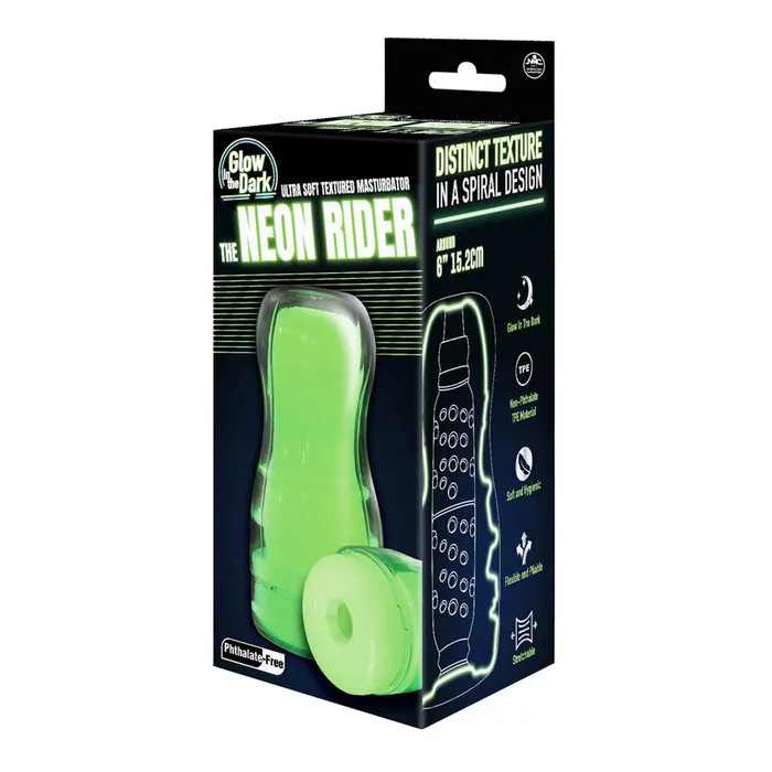 Excellent Power Male Sex Toys Excellent Power The Neon Rider GID Ultra Soft Textured Masturbator