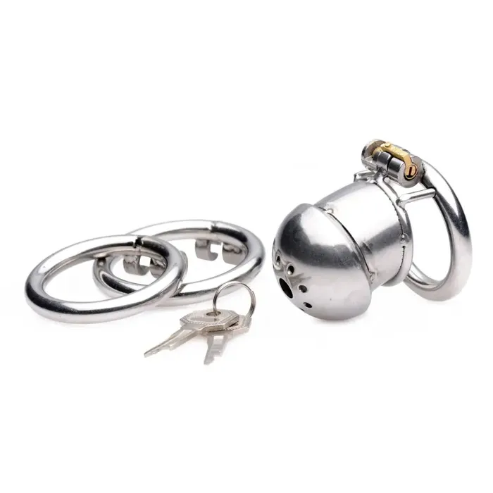Exile Deluxe Locking Stainless Steel Confinement Cage Master Series Male Sex Toys Exile Deluxe Locking Stainless Steel Confinement Cage Master Series Male Sex Toys