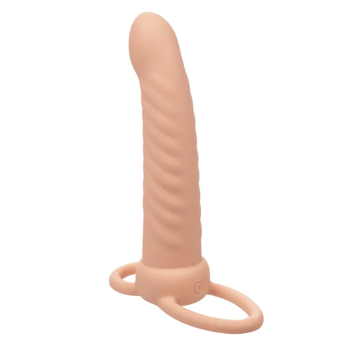 Female Sex Toys CaleXOtics Performance Maxx Rechargeable Ribbed Dual Penetrator CalExotics