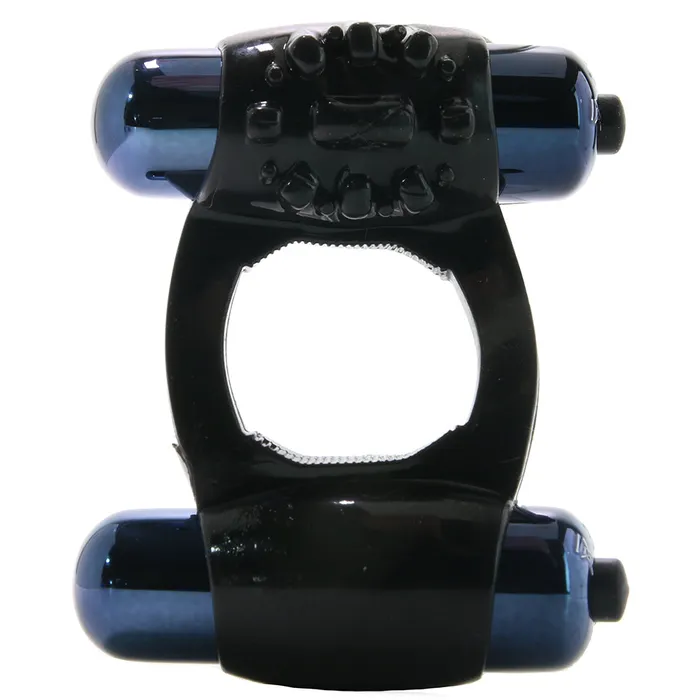 Female Sex Toys DuoVibrating Super Ring in Black Pipedream