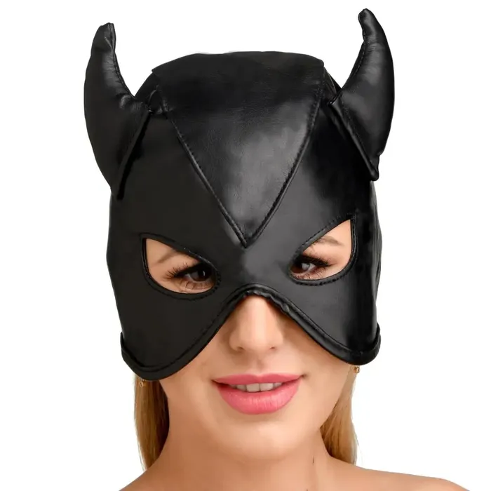 Female Sex Toys Master Series Fetish Hood With Horns