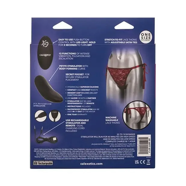 Female Sex Toys Remote Control Lace Thong Set CalExotics Female Sex Toys Remote Control Lace Thong Set CalExotics