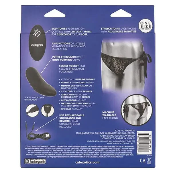 Female Sex Toys Remote Control Lace Thong Set CalExotics Female Sex Toys Remote Control Lace Thong Set CalExotics
