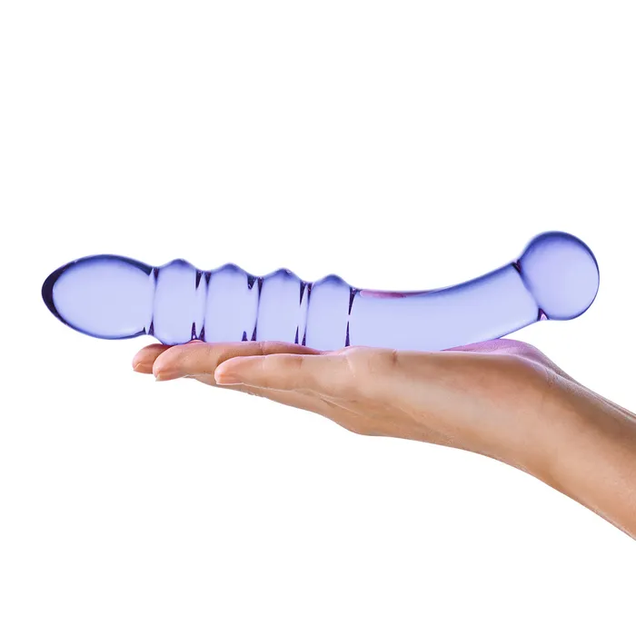 Glas Dildos Glas Purple Rain 9 Glass Ribbed Dildo