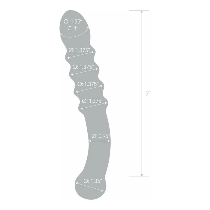 Glas Dildos Glas Purple Rain 9 Glass Ribbed Dildo